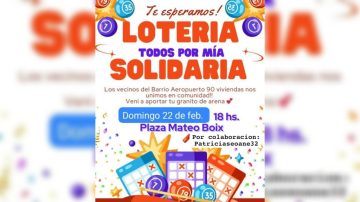 Realizan bingo solidario en el barrio Aeropuerto para ayudar a Mía y sus abuelos