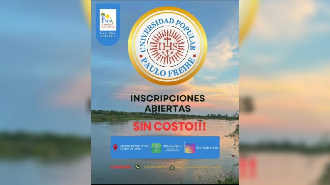 Loreto tendrá la primera Universidad Popular Santiagueña “Paulo Freire”