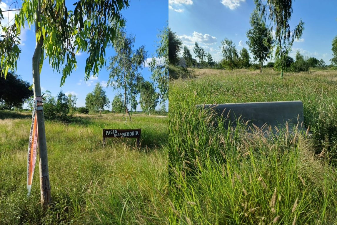 Olvido: A menos de un mes del 24 de marzo, a 50 años del golpe militar, el “Paseo de la Memoria” luce abandonado y tapado de maleza