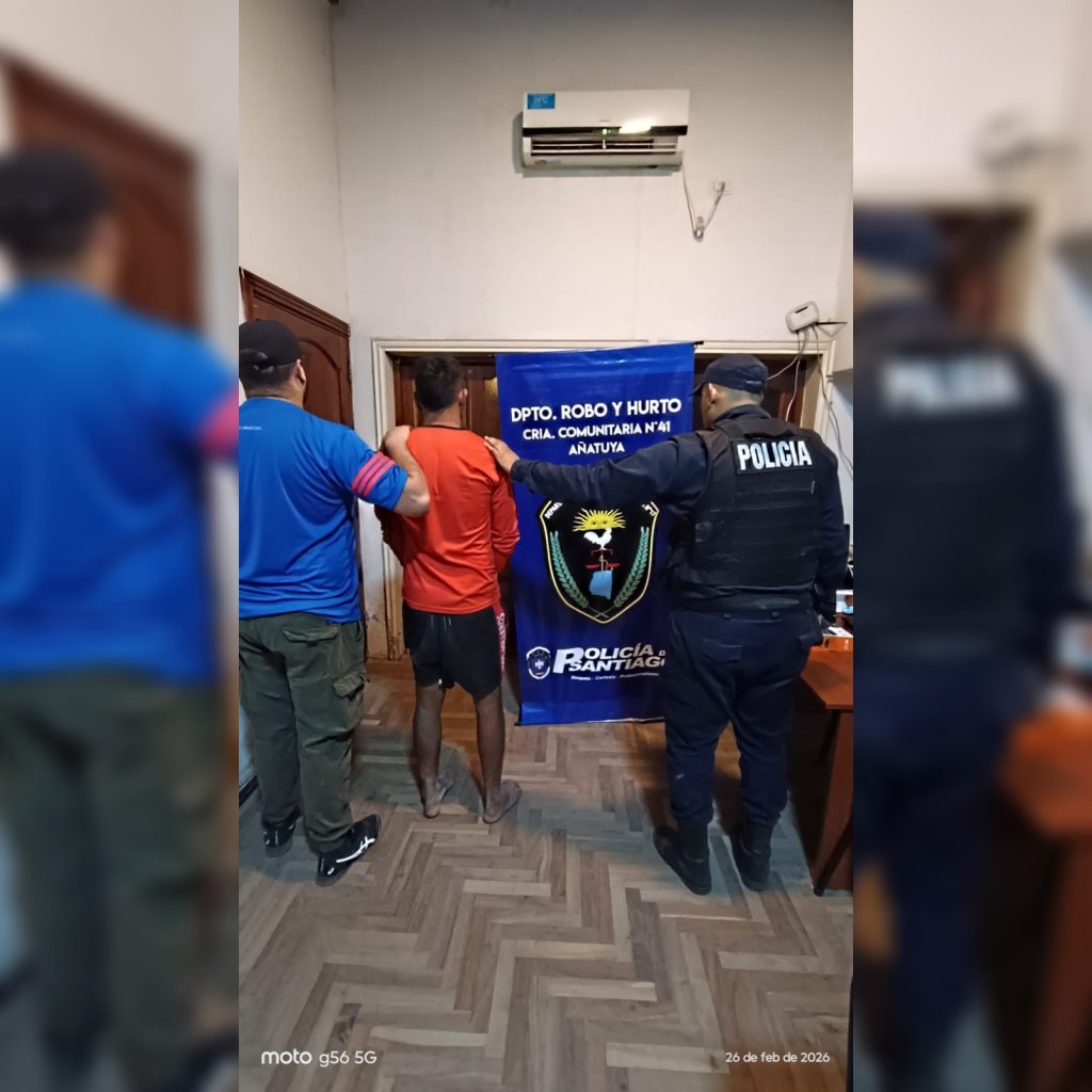 Allanamiento por abigeato en el B° La Merced de Añatuya: intentó fugarse, pero lo atraparon