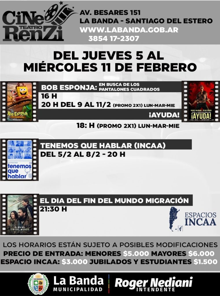 El Cine Teatro Renzi renueva su cartelera con propuestas para toda la familia