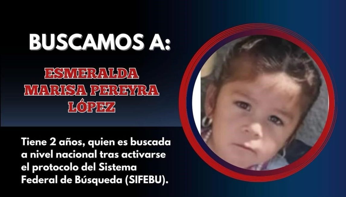 Activan alerta nacional por la desaparición de una nena de 2 años