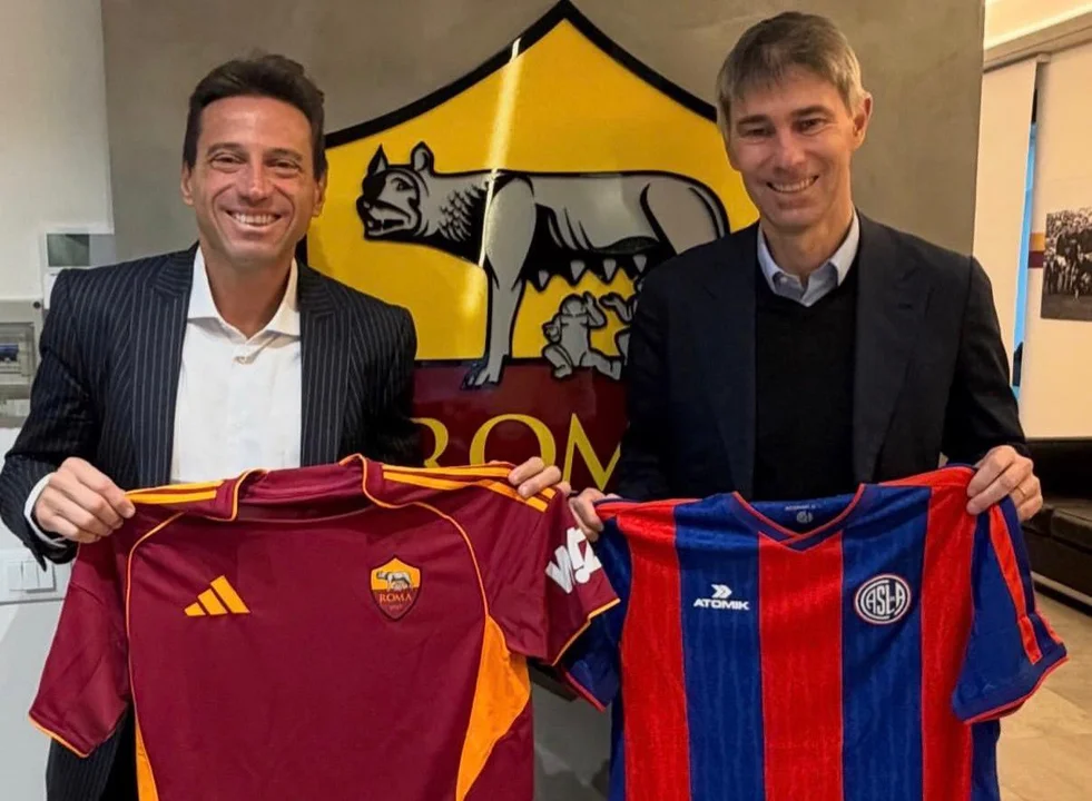 Moretti sorprendió con una visita a la Roma en plena interna azulgrana