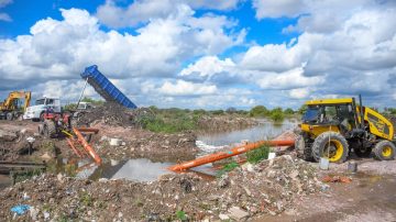 Continúan los trabajos para aliviar el desagüe del barrio La Católica