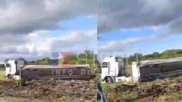 Ruta 34: volcó un camión cisterna con combustible a la altura de Lugones