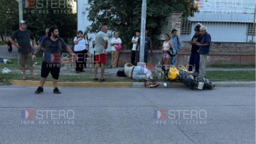 ÚLTIMO MOMENTO: Grave accidente en La Banda, choque entre un camión y una moto