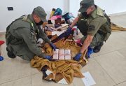 FOTOS. Detuvieron a una mujer que ocultaba más de 50 kilos de marihuana en mantas