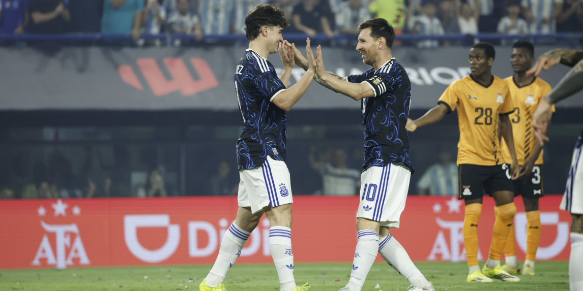 EN VIVO: Argentina le gana 2-0 a Zambia en la Bombonera
