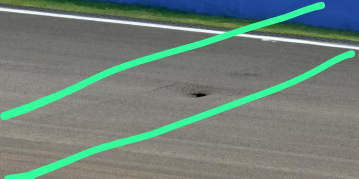 PAPELÓN. En Termas esto no pasaba: pararon la carrera de Moto GP en Brasil por un agujero en la pista
