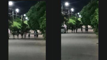 Bº Centenario: hartos de la inseguridad, vecinos grabaron a un grupo de jóvenes “hondeando” autos y casas