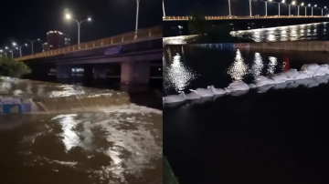 Impactante: el río Dulce desbordó sobre la costanera e inundó el paso bajo autopista