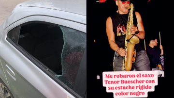 Rompieron el vidrio de un auto y robaron un saxo tenor: piden ayuda para recuperarlo