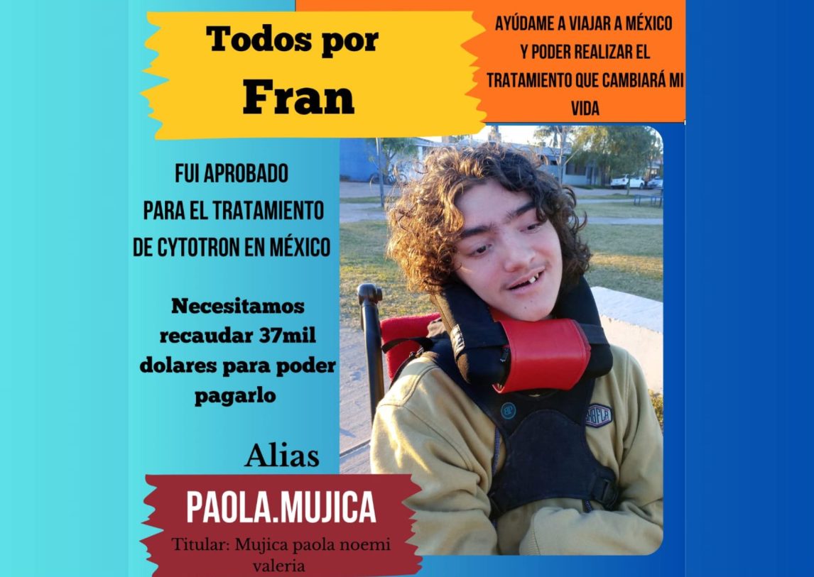 Solidaridad por “Pochono”: Francisco necesita 37 mil dólares para un tratamiento que le cambiará la vida