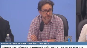 Científico y docente de la UNSE participó en la audiencia publica por la Ley de Glaciares