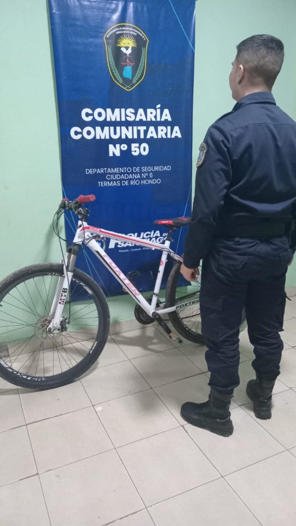 Las Termas: “Bomba” robó una bicicleta, pero la abandonó al ver a la policía