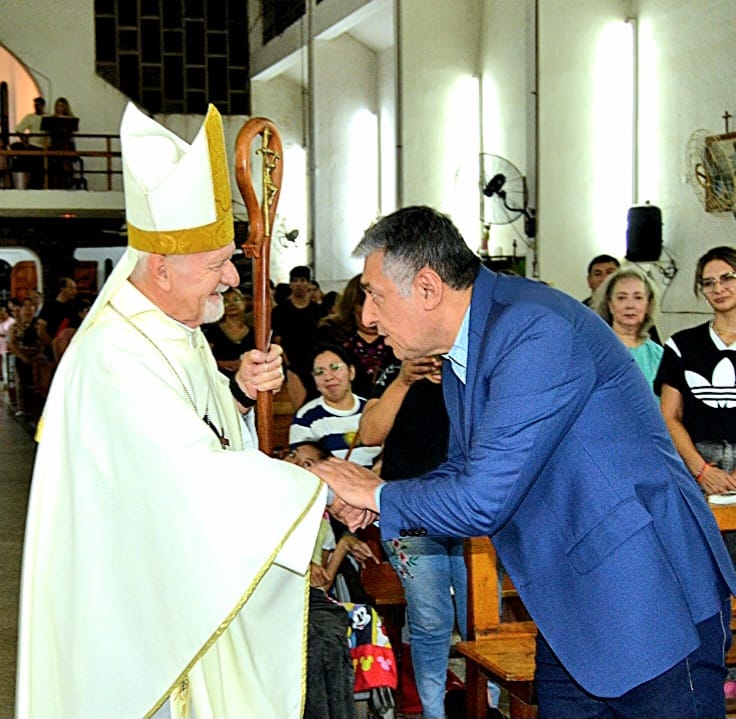 Roger Nediani participó en la Fiesta Litúrgica de Mama Antula