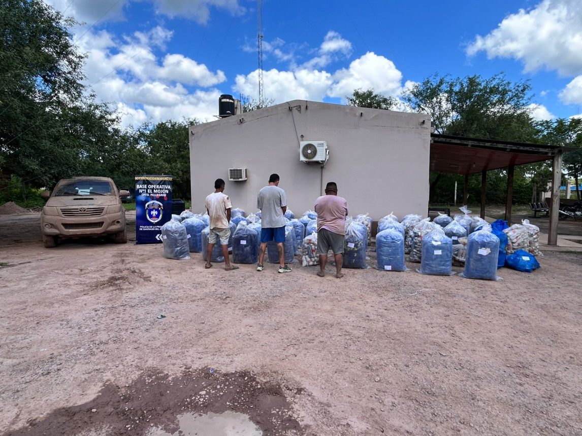 De Salta a Buenos Aires: retienen en Copo a tres camionetas con un total de1.300 kilos de hoja de coca
