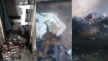 Terrible incendio en el barrio Santa Rosa de Lima dejó a una familia de ocho personas con lo puesto