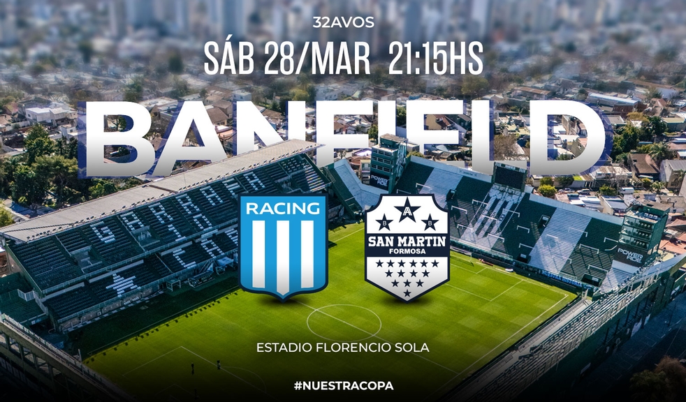 Racing vs. San Martín de Formosa, por la Copa Argentina