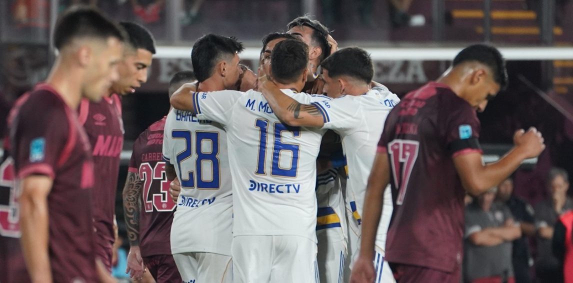 Boca fue contundente en La Fortaleza y goleó a Lanús