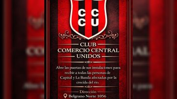 El Club Comercio Central Unidos abre sus puertas para asistir a familias afectadas por las inundaciones