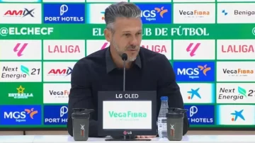 Tenso cruce de Demichelis con un periodista tras la derrota del Mallorca