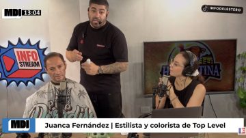 Llegó el estilo al estudio: Juanca Fernandez visitó La Mañana de Info y le cortó el pelo a Leonel