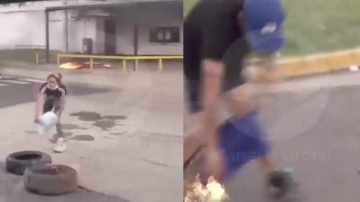 Familiares de un interno fallecido se prendieron fuego frente al Penal durante una protesta