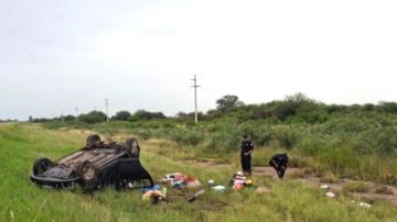Violento vuelco de un auto entre Real Sayana y Herrera sobre Ruta 34: tres cordobeses resultaron heridos