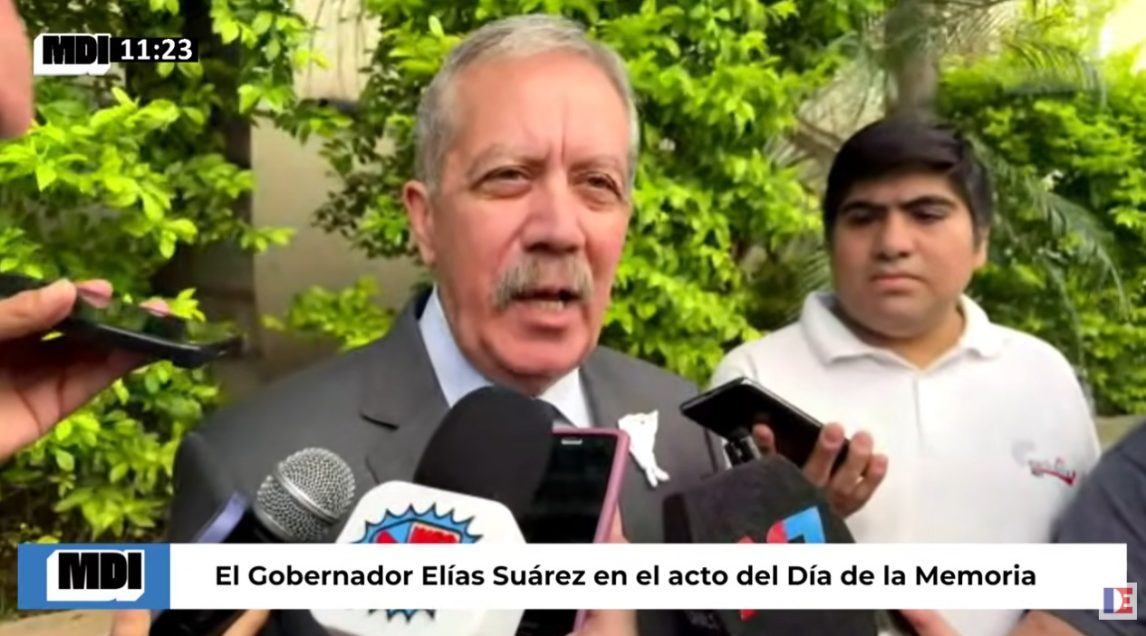 El gobernador Elías Suarez en el acto por la Memoria: “Encontrar las respuestas es parte de nuestro tiempo”
