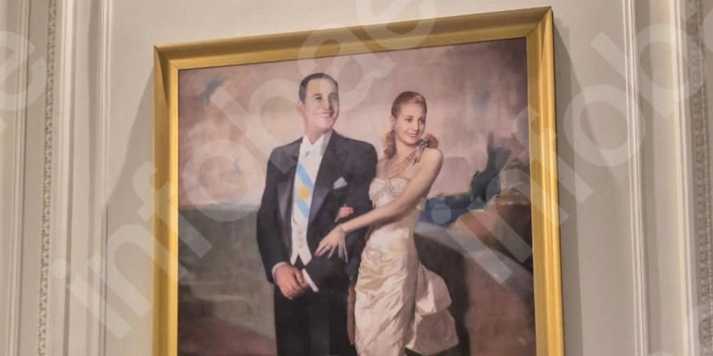 Casa Rosada: por orden de Karina Milei, retiran un cuadro de Perón y Evita y analiza reemplazarlo con una imagen de Messi