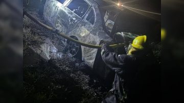 Ruta 34: un auto se prendió fuego luego de un accidente