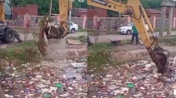 Contundentes imágenes de la basura acumulada en los desagües en el B° La Católica