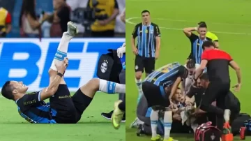 Conmoción en Brasil por la brutal fractura de tobillo de un jugador de Gremio