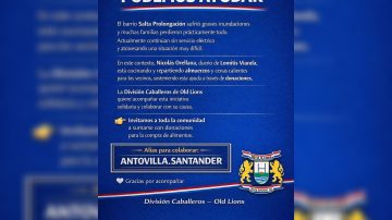 La División Caballeros de Old Lions se suma a la ayuda para vecinos damnificados