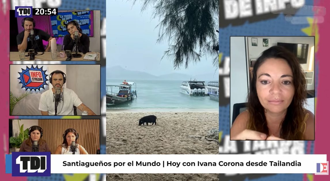 De Santiago a Tailandia: Ivana Corona dialogó con “La Tarde de Info” desde Koh Samui