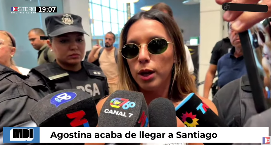 Agostina Páez tras su regreso: “No veía la hora de volver a Santiago del Estero, extrañaba todo y me siento segura aquí con mi gente”