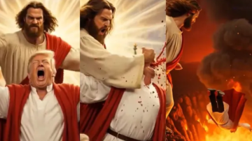Irán difundió un polémico video hecho con IA en el que Jesús ataca a Donald Trump y lo envía al infierno