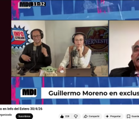 Comunidad Organizada, el canal de Youtube de Guillermo Moreno compartió la entrevista que le realizó Info del Estero