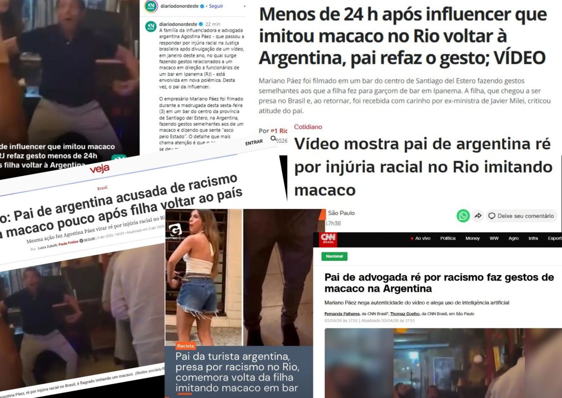 Los medios brasileños usan el gesto de Mariano Páez para ratificar el racismo de Agostina: “No fue un error, es un patrón”
