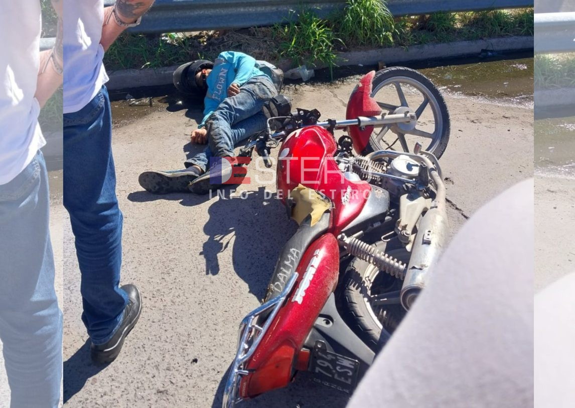 Accidente en Avenida Lugones: joven derrapó con su moto en plena siesta santiagueña