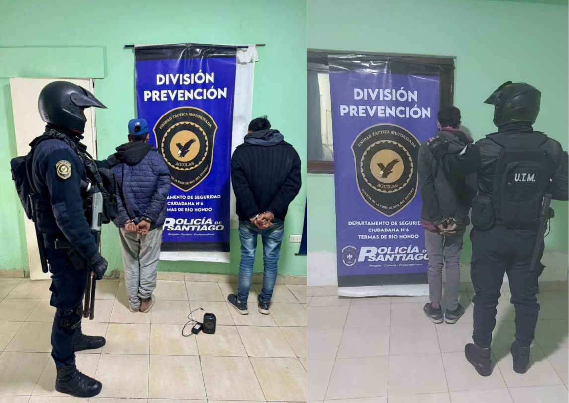 Detienen a la banda completa que asaltó un local en el barrio Toro Yacu de Las Termas