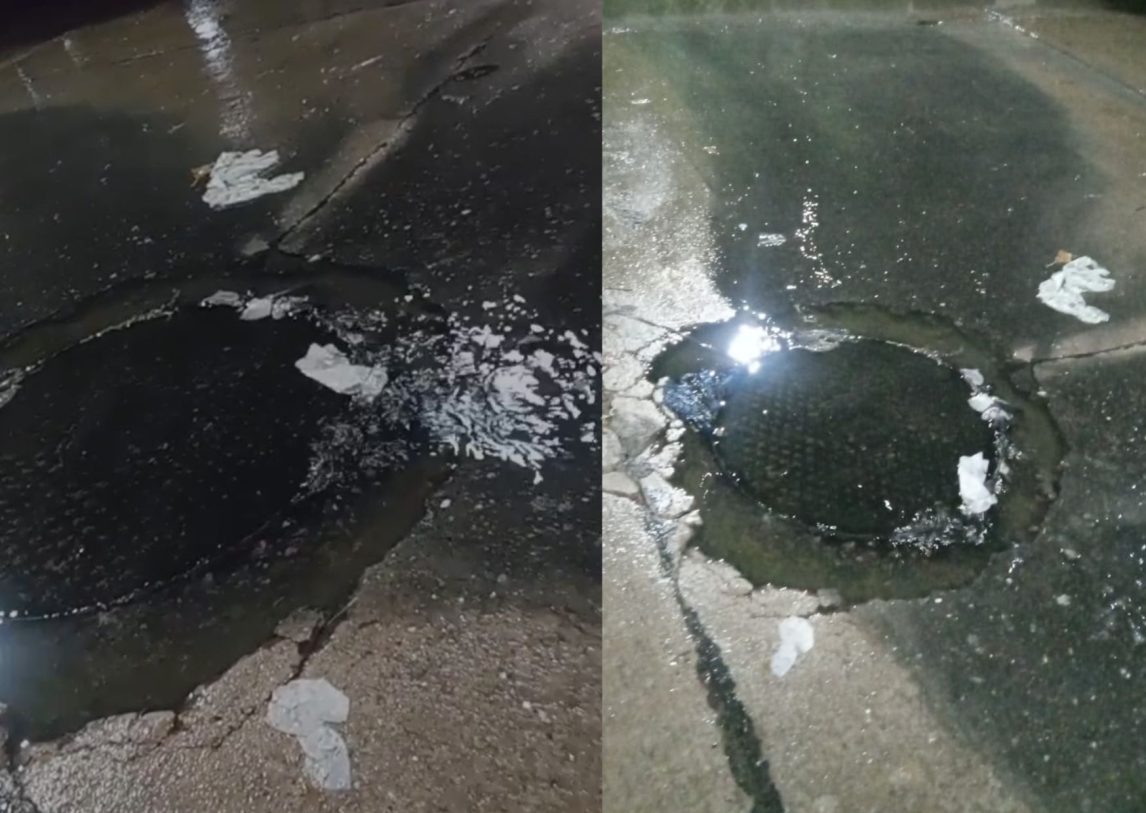 Vecinos de los Barrios 750 Viviendas, Siglo XX y Siglo XXI denuncian calles colapsadas por aguas servidas