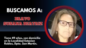 Buscan intensamente a una mujer de Estación Robles desaparecida hace ocho días