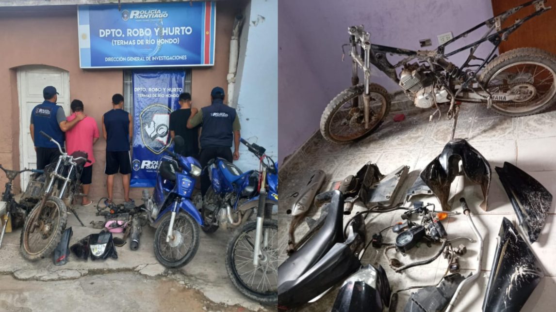 Golpe a una banda que robaba motos y exigía dinero para devolverlas en Las Termas