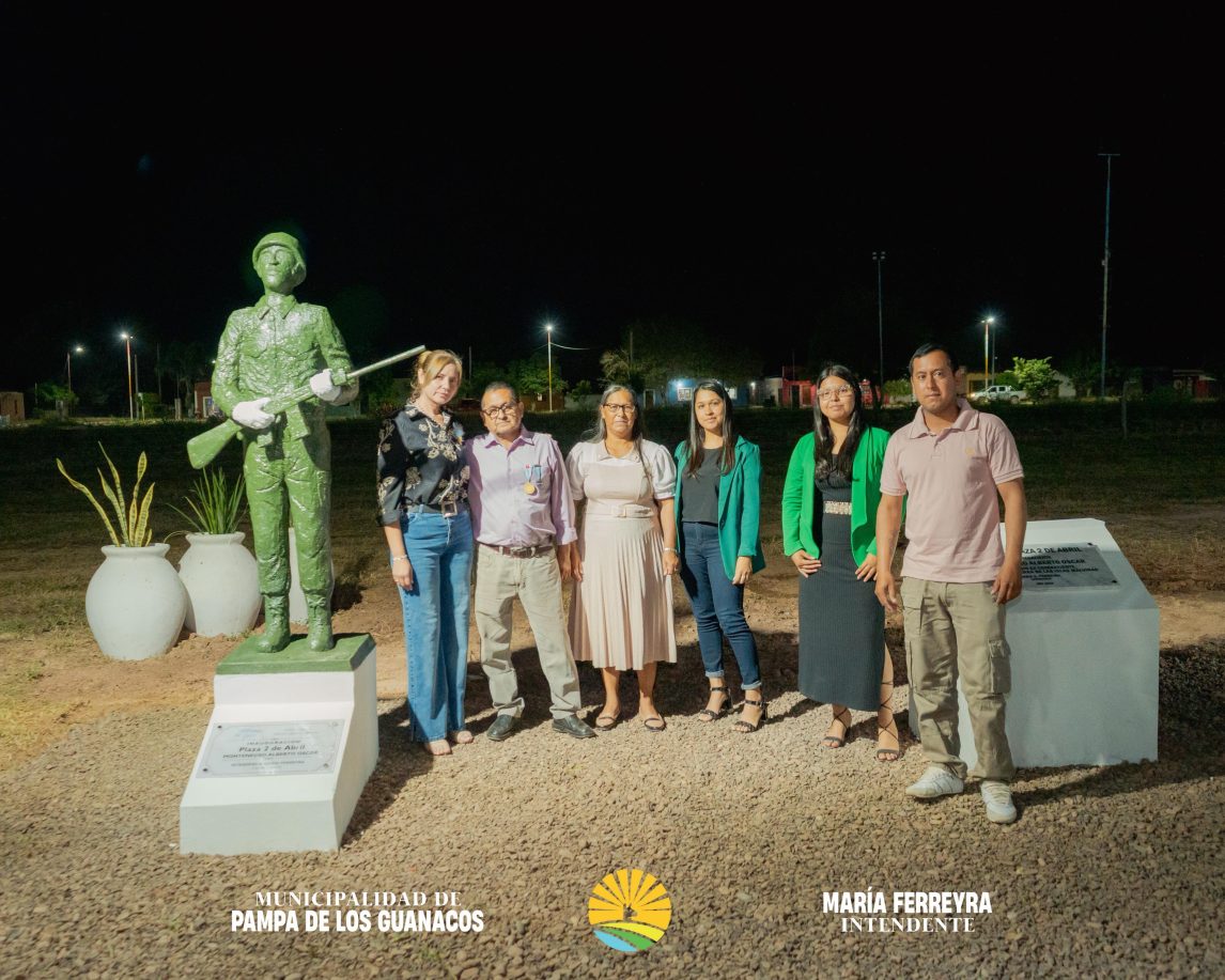 Pampa de los Guanacos inauguró la Plaza “2 de Abril” en homenaje a los héroes de Malvinas
