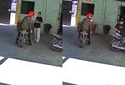 VIDEO | Una mujer embarazada y su pareja robaron una moto desde un estacionamiento en pleno Centro