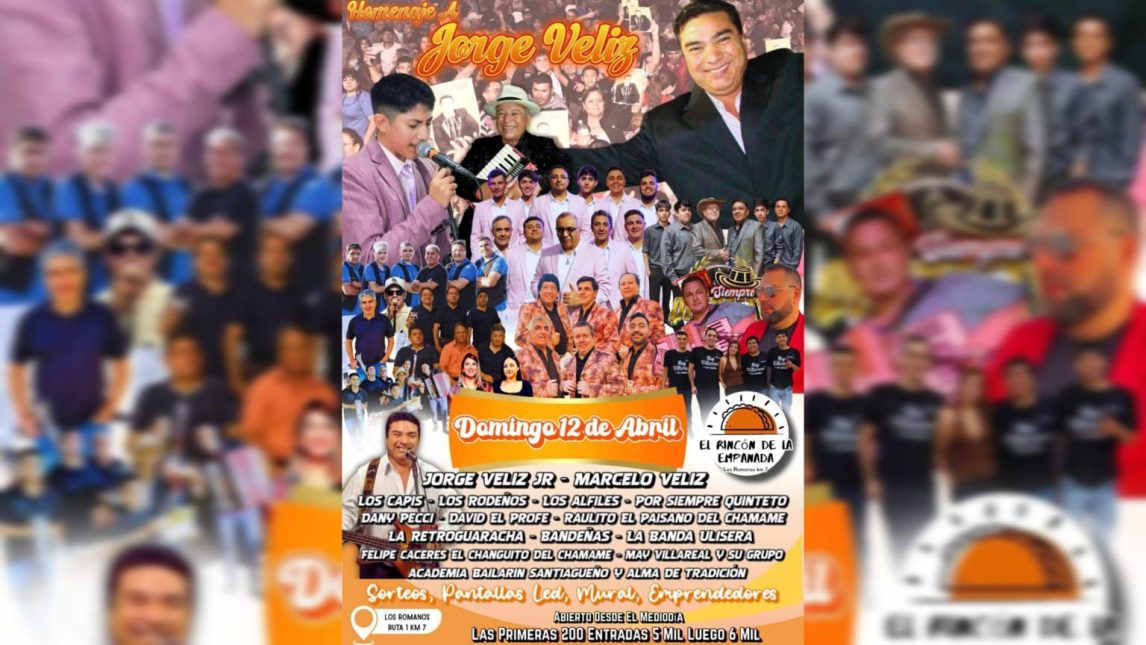 Santiago se prepara para un gran homenaje a Jorge Véliz con una jornada a pura música y baile