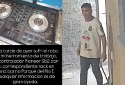 Filman a un delincuente que se robó un valioso equipo de música en el barrio Parque del Río I
