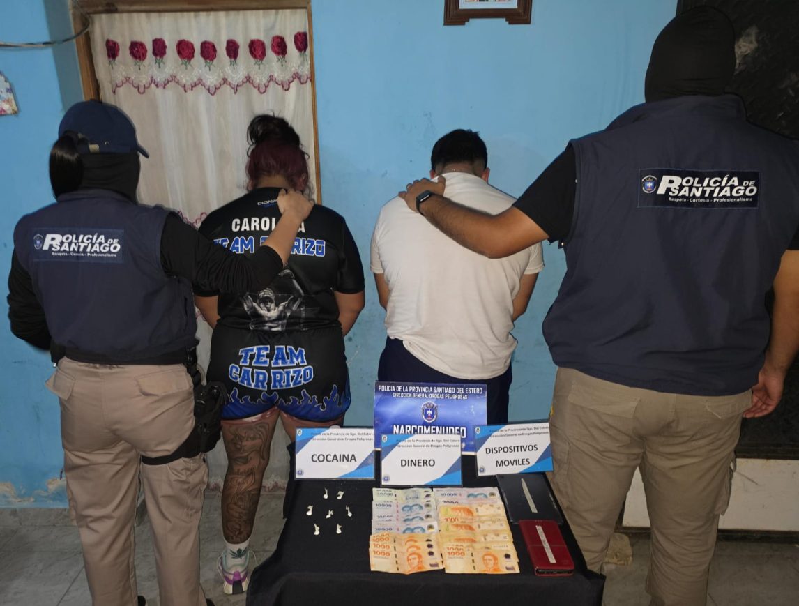 Las Termas: detienen a una pareja y descubren cocaína y dinero en su vivienda